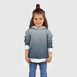 Толстовка-худи детская Градиент 50 оттенков серого, цвет: 3D-белый — фото 2