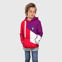 Толстовка-худи детская BMW geometry sport, цвет: 3D-меланж — фото 2