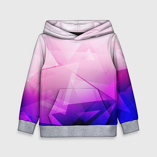 Детская толстовка Неоновая геометрия осколки / 3D-Меланж – фото 1
