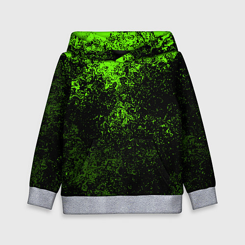 Детская толстовка Зеленые брызги красок / 3D-Меланж – фото 1