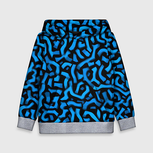 Детская толстовка Синее граффити / 3D-Меланж – фото 1