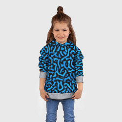 Толстовка-худи детская Синее граффити, цвет: 3D-меланж — фото 2