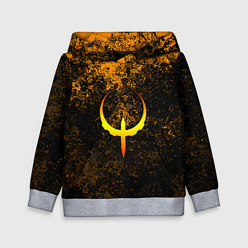 Детская толстовка Quake краски брызги оранжевый / 3D-Меланж – фото 1