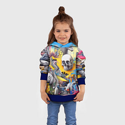 Толстовка-худи детская Урбанистический сон - сюрреализм, цвет: 3D-синий — фото 2
