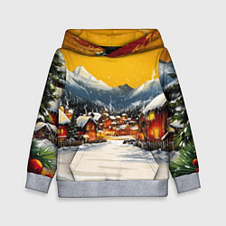 Детская толстовка Ламповый новый год - домики