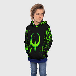 Толстовка-худи детская Quake брызги кислотных красок, цвет: 3D-синий — фото 2