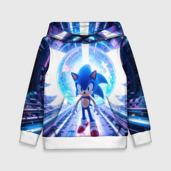 Толстовка-худи детская Sonic неоновые крылья, цвет: 3D-белый