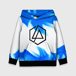 Толстовка-худи детская Linkin park blue flame, цвет: 3D-черный