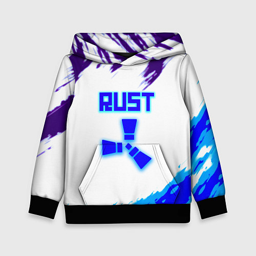 Детская толстовка Rust неоновые краски / 3D-Черный – фото 1