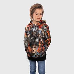 Толстовка-худи детская Гарри Поттер и мифические существа, цвет: 3D-черный — фото 2