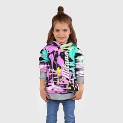 Толстовка-худи детская Color expressive abstraction - Milano, цвет: 3D-меланж — фото 2
