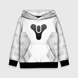 Толстовка-худи детская Destiny white poly, цвет: 3D-черный