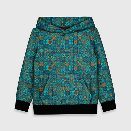 Детская толстовка Узор из плиток / 3D-Черный – фото 1