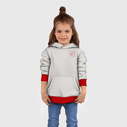 Толстовка-худи детская Вязью Татьяна - красная надпись, цвет: 3D-красный — фото 2