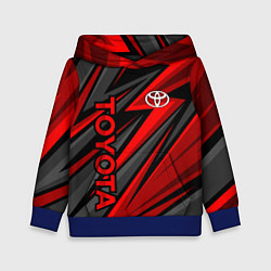 Толстовка-худи детская Toyota - красный спортивный, цвет: 3D-синий