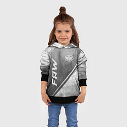 Толстовка-худи детская FAW - grey gradient вертикально, цвет: 3D-черный — фото 2
