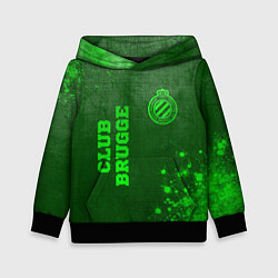 Толстовка-худи детская Club Brugge - green gradient вертикально, цвет: 3D-черный