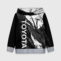 Толстовка-худи детская Toyota - белый разрыв, цвет: 3D-меланж