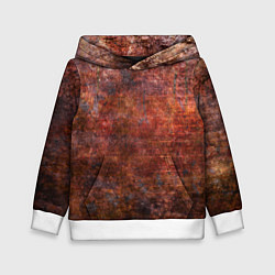 Толстовка-худи детская Абстракция - rusty wall, цвет: 3D-белый