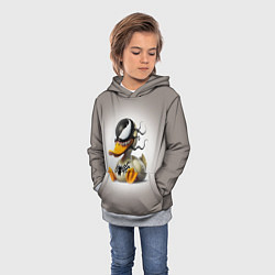Толстовка-худи детская Venom Duck - ai art fantasy, цвет: 3D-меланж — фото 2