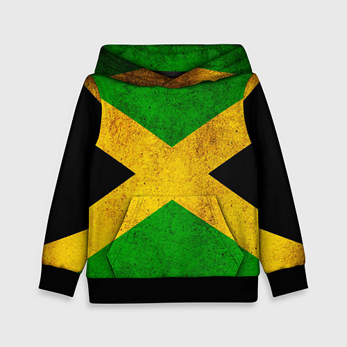 Детская толстовка Jamaica flag / 3D-Черный – фото 1