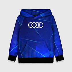 Толстовка-худи детская Audi blue poly, цвет: 3D-черный