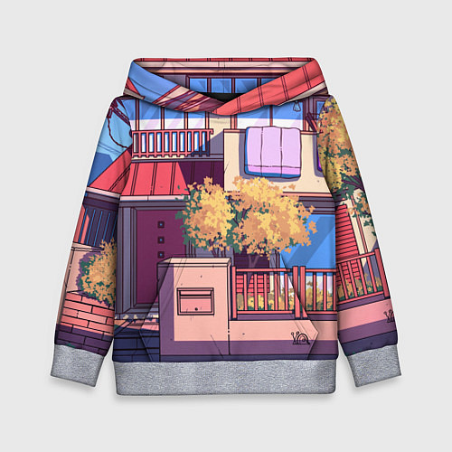 Детская толстовка Lo-fi японский стиль улица / 3D-Меланж – фото 1