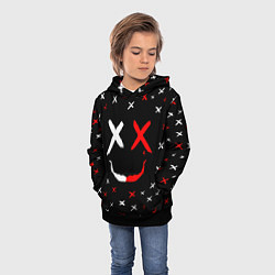 Толстовка-худи детская Smile face, цвет: 3D-черный — фото 2