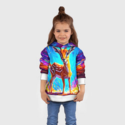 Толстовка-худи детская Газель малыш, цвет: 3D-белый — фото 2