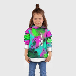 Толстовка-худи детская Color impression - abstraction, цвет: 3D-белый — фото 2