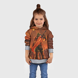 Толстовка-худи детская Палач рока и башня Doom, цвет: 3D-меланж — фото 2