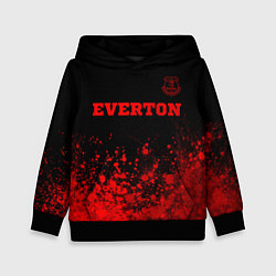 Толстовка-худи детская Everton - red gradient посередине, цвет: 3D-черный