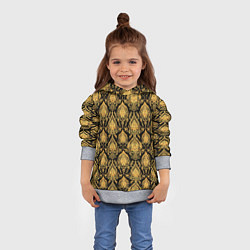 Толстовка-худи детская Тайский золотой орнамент, цвет: 3D-меланж — фото 2