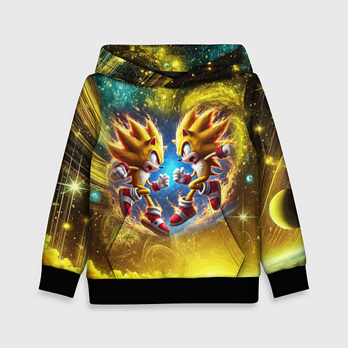 Детская толстовка Sonic and Shadow battle in space - movie / 3D-Черный – фото 1