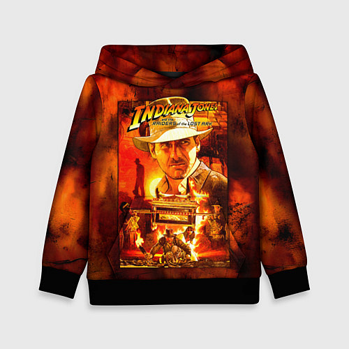 Детская толстовка Indiana Jones and the raiders of the lost ark / 3D-Черный – фото 1