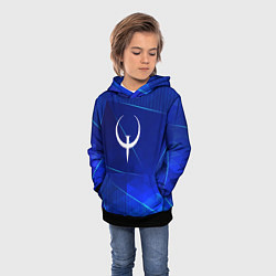 Толстовка-худи детская Quake blue poly, цвет: 3D-черный — фото 2