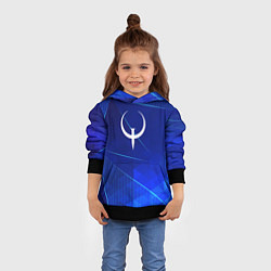 Толстовка-худи детская Quake blue poly, цвет: 3D-черный — фото 2