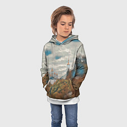 Толстовка-худи детская Храм на горе, цвет: 3D-белый — фото 2