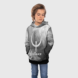 Толстовка-худи детская Quake - grey gradient, цвет: 3D-черный — фото 2