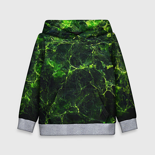 Детская толстовка Зеленая ядовитая текстура / 3D-Меланж – фото 1