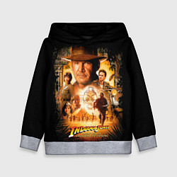 Толстовка-худи детская Индиана Джонс: королевство хрустального черепа, цвет: 3D-меланж