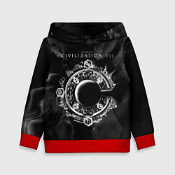 Толстовка-худи детская Civilization VII, цвет: 3D-красный
