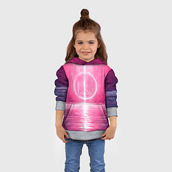 Толстовка-худи детская Голден Стэйт Уорриорз в розовом, цвет: 3D-меланж — фото 2