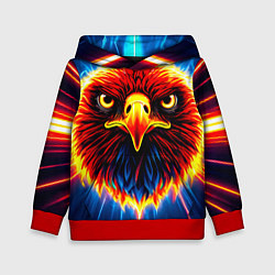 Толстовка-худи детская Орел в лучах Атланта Хокс, цвет: 3D-красный