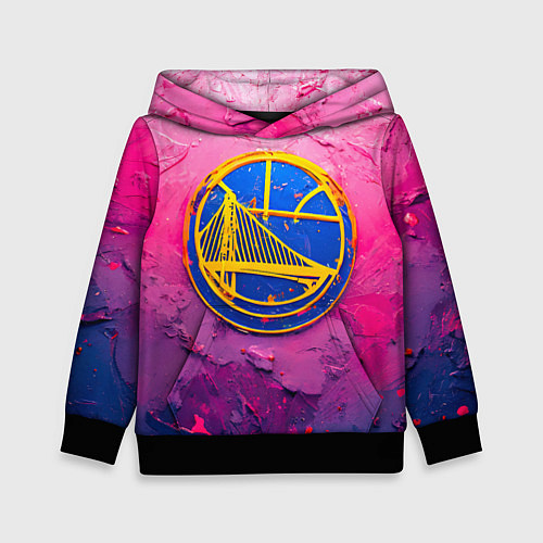 Детская толстовка Голден Стэйт Уорриорз в розовом / 3D-Черный – фото 1