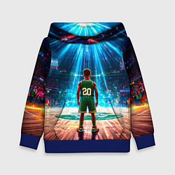 Толстовка-худи детская Двадцатый из Бостон Селтикс, цвет: 3D-синий