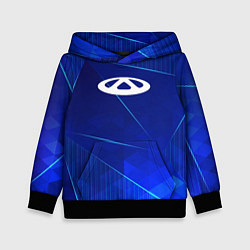 Толстовка-худи детская Chery blue poly, цвет: 3D-черный