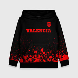 Толстовка-худи детская Valencia - red gradient посередине, цвет: 3D-черный