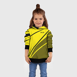 Толстовка-худи детская Sport жёлтый с чёрным точечный, цвет: 3D-черный — фото 2