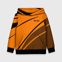Детская толстовка Sport оранжевый с чёрным точечный